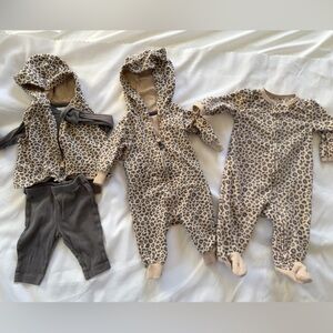 Carter's Baby Girl Leopard Bundle size 3 month